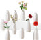 Sameme 12,7 cm weiße Keramikvasen, Set mit 10 Stück, kleine Vasen in Großpackung für Blumen, Mini-Vasen für Tafelaufsätze, Moderne Vasen für Blumen- und Pampasgras, Boho-Vasen für Hochzeit, Party,
