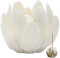 Hrippy Mini Porte-encens Lotus Blanc, Brûleur D'encens en Céramique, Porte-bâton D'encens en Forme De Fleur, Attrape-Cendres pour Studio De Yoga, Salon, Décoration De La Maison