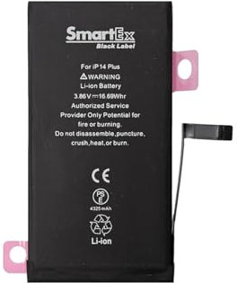 Smartex® Black Label Batteria Compatibile con iPhone 14 Plus - capacità 4325 mAh - 2 Anni di Garanzia