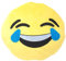 Brigamo 【𝙋𝙧𝙞𝙢𝙚 𝘿𝙚𝙖𝙡】 Premium Emoticon DekoKissen Plüsch SofaKissen Kuschelkissen, 35 cm (Freudentränen)