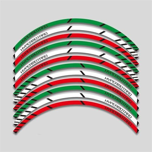 Decalcomanie per cerchioni Moto 17 Pollici Adesivi Mozzo Ruota Cerchi Decalcomanie Nastro Riflettente Resistente Alle Intemperie Modificato Decorare Per DUCATI HYPERMOTARD 939 821 796 950 1100 Adesivi