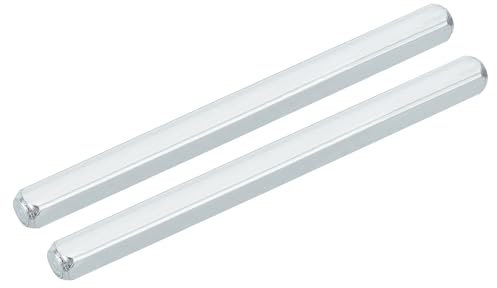 QUARKZMAN 2Pcs Perno Manopola Porta, Barra di Ricambio Maniglia Porta, Parti di Ricambio Maniglia Porta Mandrino Porta da 120 x 8mm, Argento