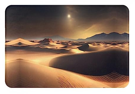 WZYWHJ Rutschfeste Fußmatte, 40,6 x 61 cm, leicht zu reinigen, geeignet für Haustür, Wohnzimmer, Badezimmer, Sahara, Wüste