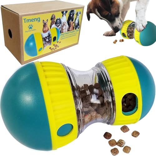 Dog Food Puzzle Toys, Adjustable Dog Treat Dispensing Toys, Interactive Chase Slow Feeder for Boredom and Stimulating, IQ Training for Small Medium Dogs