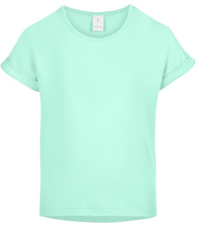 Merry Style T-Shirt für Mädchen aus weicher Baumwolle – Bequeme Mädchenkleidung MS-468 (Mintgrün2, 158-164 (13-14 Jahre))