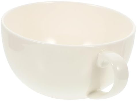 Cabilock Tazza Per La Colazione Di Grandi Dimensioni Tazza Tazze D'acqua Tazze Da Caffè Da Campeggio Ciotola Per La Colazione Tazzine Da Caffè Bianca Ceramica