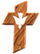 Kassis Geschenkartikel Personalisierbares Kreuz aus Olivenholz (Heiliger Geist) – handgefertigtes Wandkreuz aus Bethlehem - Spirituelles Geschenk zur Taufe, Kommunion, Firmung, Konfirmation, Hochzeit
