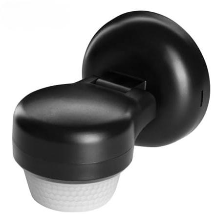 Miratic Bewegungsmelder Aussen IP65 1200W 360 Grad Bewegungsmelder Außen mit 24m Reichweite Wetterfestes Sicherheitslicht für Garten und Hof (Schwarz)