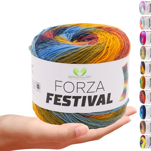 MeriWoolArt® Sockenwolle 4-fädig – 100g Merino Wolle Garn zum Stricken & Häkeln, 75% Schurwolle (superwash), 25% Polyamid, 420m – Ideal für Socken für Herren und Damen, Pullover & Cardigans