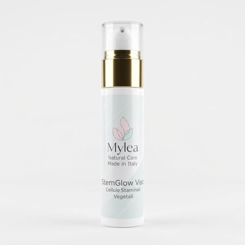 Mylea StemGlow Crema Viso Antirughe Cellule Staminali d'Uva Rassodante 50ml | Con polifenoli d'uva e olio EVO, idratante naturale rassodante, senza parabeni e siliconi, made in Italy