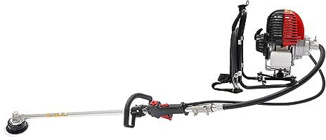 2 in 1 Motorsense Benzin für Entgrasung und Pumpen Sie Wasser, 8500rpm Geschwindigkeit einstellbar, Multifunktional Gartengarten Gerät Rucksack Bürstenschneider, Strimmers and Brush Cutter, 750W