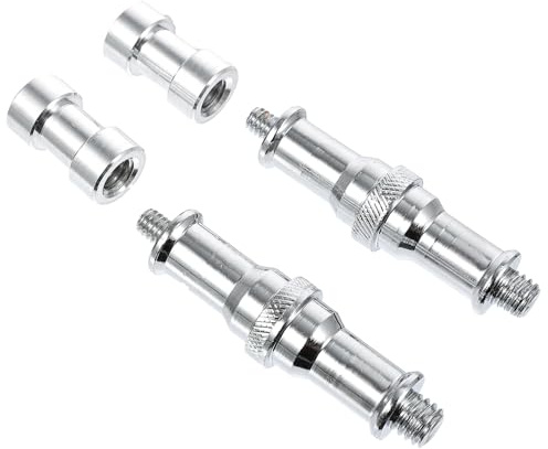 HOMOCONO Adaptateur à Vis Filetée 1/4 à 3/8 Pouce en Alliage d'Aluminium 2 Pièces pour Support de Lampe Torche et Pied d'Éclairage Solide