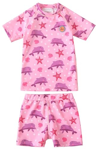 Swimbubs Toddler Rash Guard Swim Set – Baby Swimwear Set with Short Sleeve Rash Vest & Swim Shorts, Kids Swimsuit Outfit for Beach, Pool & Holidays