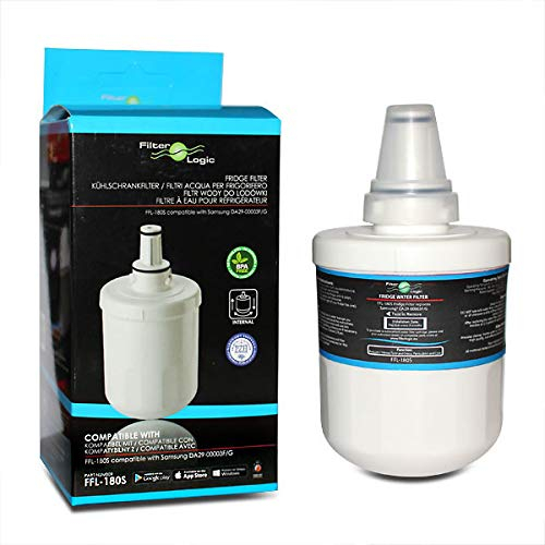 FilterLogic FFL-180SK | Fridge Water Filter Compatible with Samsung HAFIN2/EXP, DA29-00003G, HAFIN2, HAFIN1/EXP, HAFIN1, DA29-00003F - HAFIN, DA97-06317A Internal Filter for Refrigerator