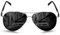 ROCKNIGHT Polarisierte Piloten-Sonnenbrille für Herren und Damen, Metall, flacher Kopf, leicht, UV400, Außenbereich, 58 mm - - Medium