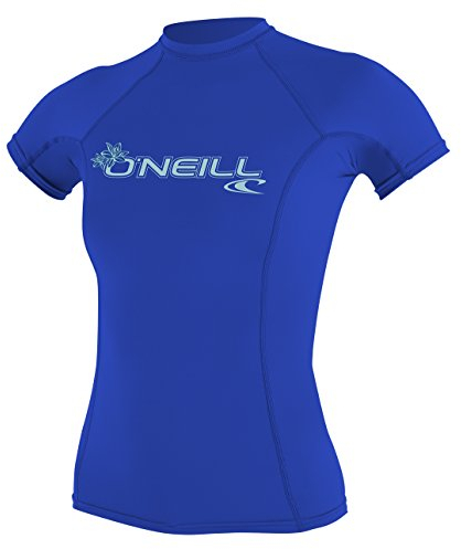 O'Neill Wetsuits Damen Basic Skins Short Sleeve Rash Guard T-Shirt, Tahitian Blue, L