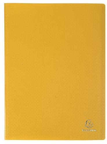 Exacompta - Réf. 85109E - 1 Protège-documents OPAK - 100 pochettes grainées antireflet - 200 vues - pour format A4 - dimensions 24 x 32 cm - couverture en polypro souple - couleur jaune