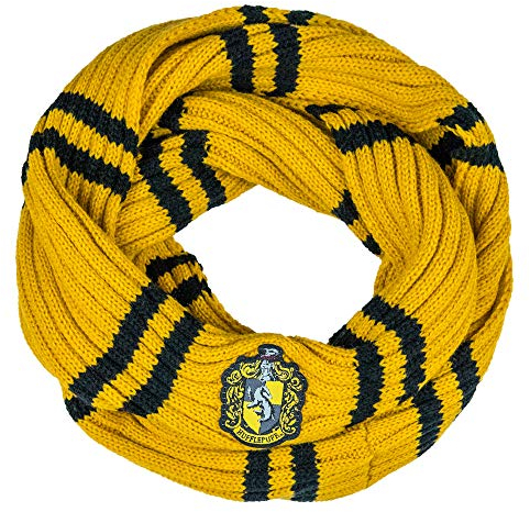 Cinereplicas - Harry Potter - Infinity Schal - Superweich - Licence-Offiziel lizensiert - Hufflepuff - 190 cm -Gelb und Schwarz