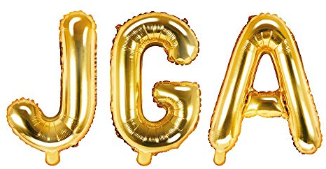 JGA Folien-Ballons/Buchstaben-Ballons/Luft-Ballon Schriftzug in Gold - Höhe 35cm - 1 Stück - Deko Junggesellinnen-Abschied/Hochzeits-Zubehör/Dekoration Luft-Ballons Hen-Party