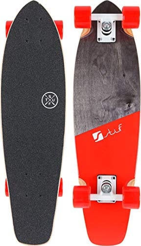 Skateboard Stuf Cruiser Urban schwarz-rot