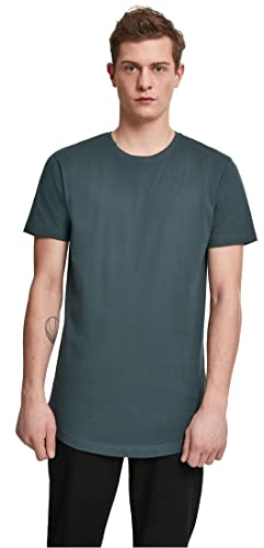 Urban Classics Herren Shaped Long Tee T-Shirt, Bottlegreen, 4XL EU