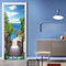 FLFK 3D Hölzerne Brücken Küstenlandschaft Tür Wand Papier Wandbild Wasserdicht Wall Abziehbild Wohnzimmer Schlafzimmer Aufkleber An Der Tür 77x200CM