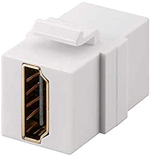 PremiumCord HDMI Keystone-Modul Vergoldete Kontakte, HDMI Buchse auf Buchse - für FULL HD 1080p, 3D, Farbe Weiß
