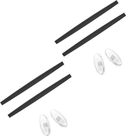 Ersatz-Gummi-Set für Oakley Wiretap Sonnenbrillen, 2 Paar, (Black Rubber Kits), Einheitsgröße