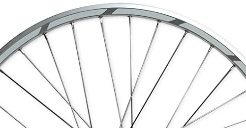 reflecto Reflektoren-Aufkleber fürs Fahrrad in weiß - 40 Streifen im Set - optimal für 27,5″ 28″ und 29″ Felgen - selbstklebend und weiß reflektierend - Sticker aus robuster 3M™ Qualitäts-Reflexfolie