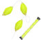 6 Stück/Set Olive Fly Fishing Bojen Bobbers, Foam Float Strike Indicator Angelgerät mit Zwei Farben für Fliegenfischen Zubehör(Gelb)