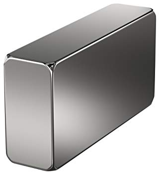 1 Stück Neodym Power-Magnet - Silber - Magnete 40x20x10mm extra stark rechteckig - Haftkraft 26 kg - Starke Magnete Super-Magnet - Ziegel-Magnete für Whiteboard Magnettafel Magnetstreifen Werkstatt