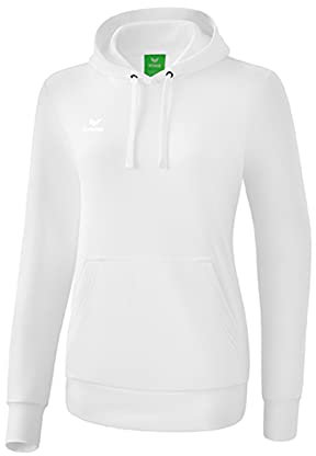 Erima Damen Basic Kapuzen Pullover (2072107), weiß, 36