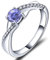 YL Verlobungsring Ehering 925 Sterling Silber mit Tansanit Zirkonia Dezember Geburtsstein Unendlichkeit Ring für Damen（Größe 56）