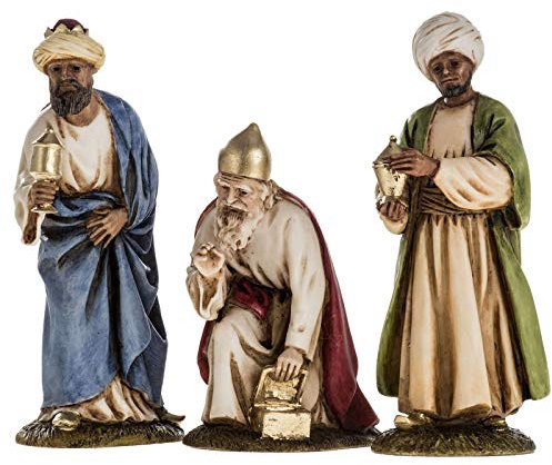 Holyart Tres Reyes Magos Landi 11 cm., Rey Mago sarracenoAltura máx.: 12 cm|Altura min.: 9 cm