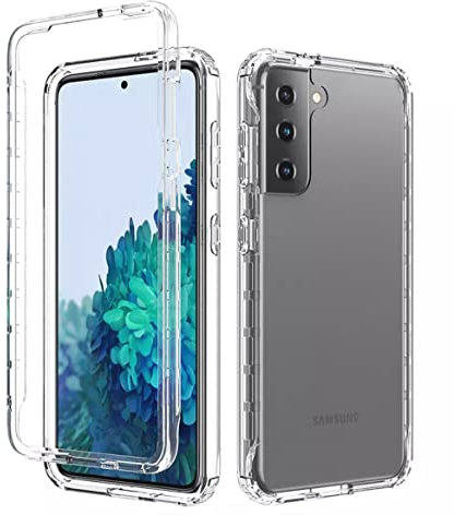 AMAZE!UK For Samsung Galaxy S22 Plus Case, Premium Shock Proof 360 Crystal Hybrid Bumper Mobile Phone Cover (Hard PC Back + Flexible Front TPU) (Samsung Galaxy S22 Plus) Clear