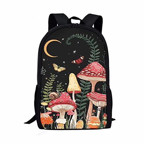 Showudesigns Schulrucksack mit niedlichem Tiermotiv, mit Flaschentasche, mushroom, Einheitsgröße, Gepäck-Set