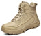 IYVW AS33 703 Schwarze Mittelhohe Vollleder Combat Boots Einsatzstiefel Kampfstiefel mit Reißverschluss Wüstengelb 41EU
