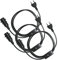 EAZY CASE 3x E14 Lampenfassung mit 5 m Kabel, Schalter, Schraubring für Lampenschirm und Netzstecker - ideale Lampenaufhängung für Hängeleuchten, Pendelleuchten, DIY Lampe, Schwarz