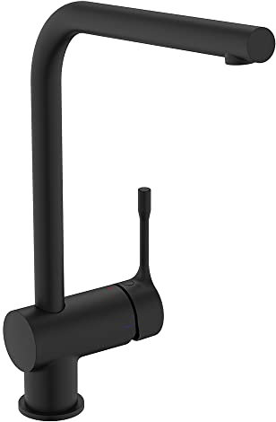 Ideal Standard Ceralook BD572XG - Grifo de cocina con forma de L, color negro