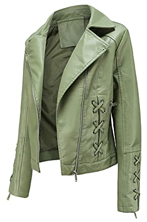 Haiorziyou Pullover Kurz Damen Frauen Cross Bandage Kunstleder Mantel Reißverschluss Kurz Mode Outwear Biker Motorrad Slim Jacken Damen Mantel Winter Wasserdicht