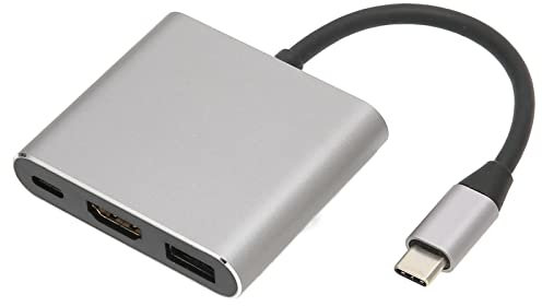 USB C Zu HD Multimedia Interface Hub,4K USB C 3 in 1 Multi Port,4K Uhd 30Hz 3840X2160,5 60W Ladungsübertragung 5Gbps,C Zu HD Multimedia Interface Support PC