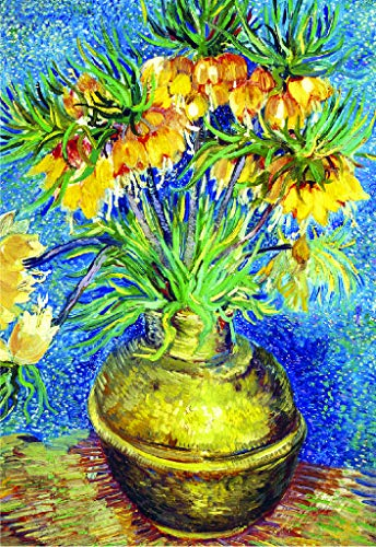 Puzzle 1000 Teile Erwachsene Fritillaren in Einer Kupfervase von Vincent Van Gogh 70 x 50 cm Puzzles für Erwachsene Klassische Puzzles 1000 Teile Erwachsene Van Gogh Puzzles 1000 Teile