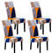 HZDHCLH Stuhlhussen-Set, 4/6 Stück, dehnbar, modern, für Esszimmer, Küche, Hochzeit, Party, waschbar, Stuhlschoner (4 Stück, bunte Geometrie)