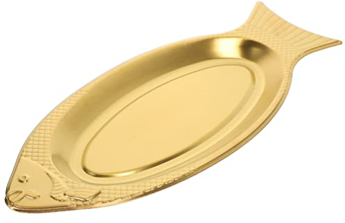 UPKOCH Éclisse en Acier Inoxydable Plateau De Nourriture Lèchefrite pour Four Assiette De Poisson pour Le Dîner Plat De Service De Poisson Plateau De Collation Gril Amagnétique Le Dessert