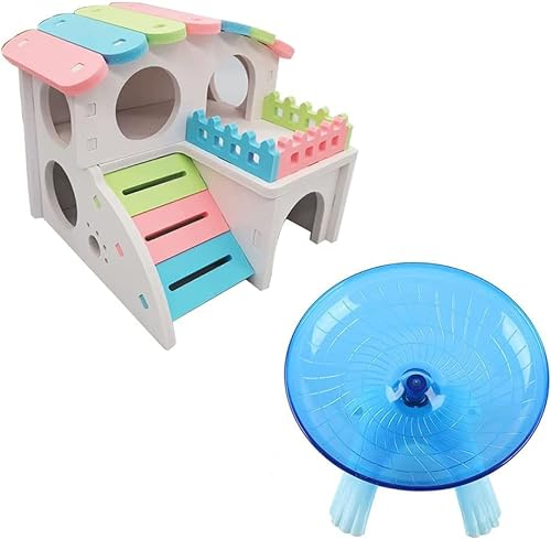 Deux adorables Jouets pour Hamsters, Hamsters rotatifs, Jouets pour Petits Animaux brisant l’Ennui, Cage à Hamster