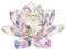 BTSKY 80MM Colorful Rainbow Crystal Lotus Flower Ornament - Sparkle Craft Home Feng Shui Decoration