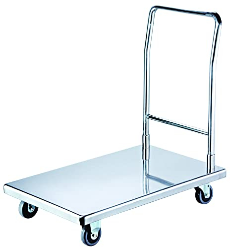 GastroHero Transportwagen/Plattformwagen FT-A, 90 x 55 x 87 cm, bis 300 kg Traglast, Edelstahl Gastronomiebedarf
