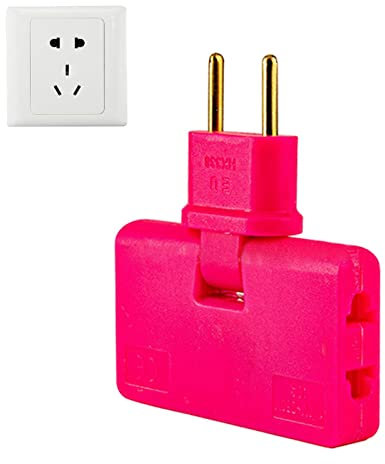 Luckxing Enchufe convertidor | Enchufe Giratorio 3 en 1 - Adaptador Enchufe Plano Toma Corriente 2 Clavijas giratoria Enchufe Pared para Interiores