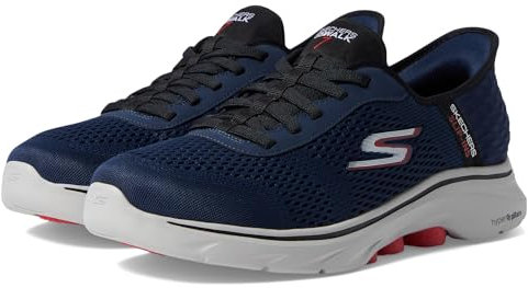 Skechers Herren Go Walk 7-Free Hand 2 Sneaker, marineblau / rot, 40 EU