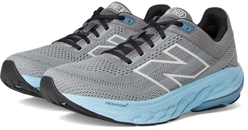 New Balance Men's Fresh Foam X 860 V14 Running Shoe, Slate Grey/Chrome Blue/Sea Salt, 12 UK